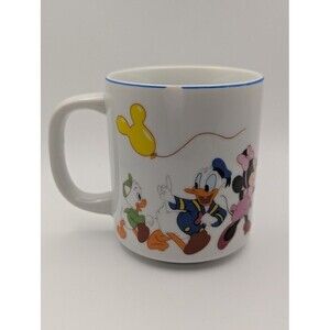 Vintage Walt Disneyland WDW Mickey Minnie Pluto Goofy Coffee Mug‎ Japan